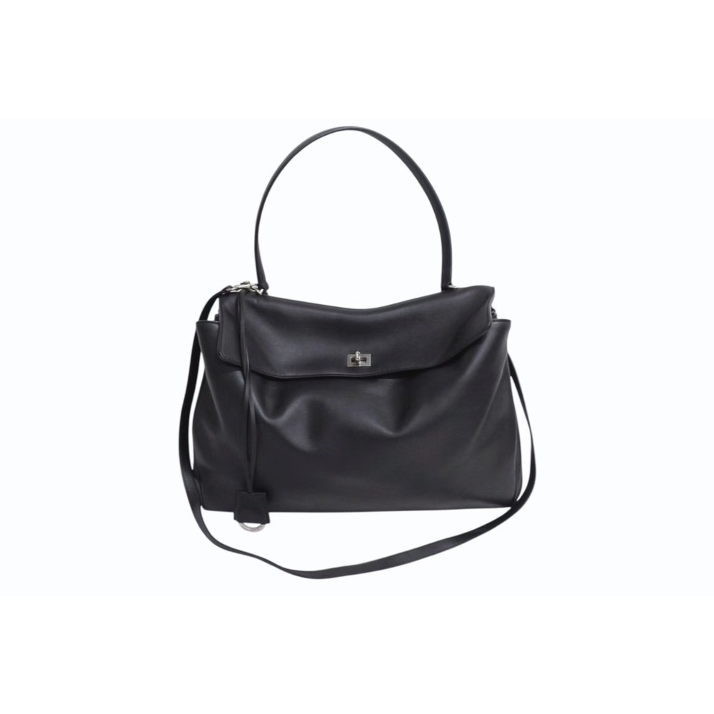 BALENCIAGA Rodeo Leather Shoulder Bag Black - Picture 1 of 10